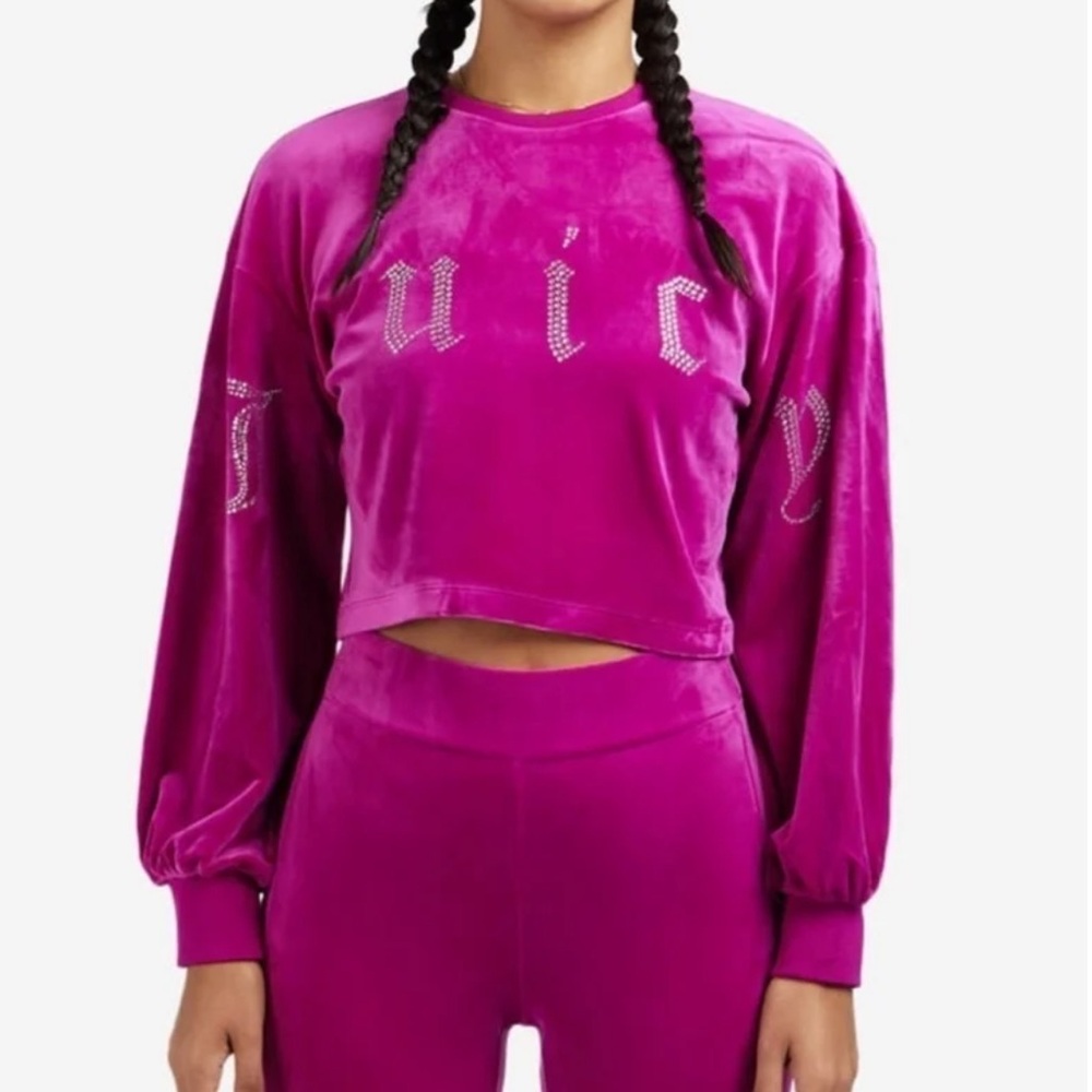 Juicy couture raspberry glaze crewneck